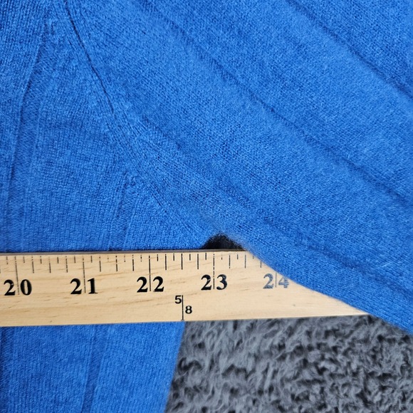 Raffi Cashmere Blue‎ Ribbed Collared Sweater Men's L 52 - Picture 2 of 7